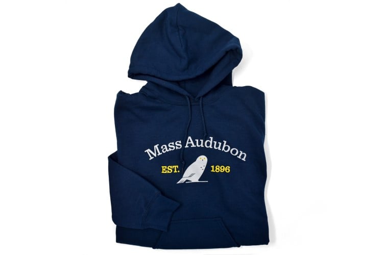 navy hoodie sweatshirt with snowy owl decal