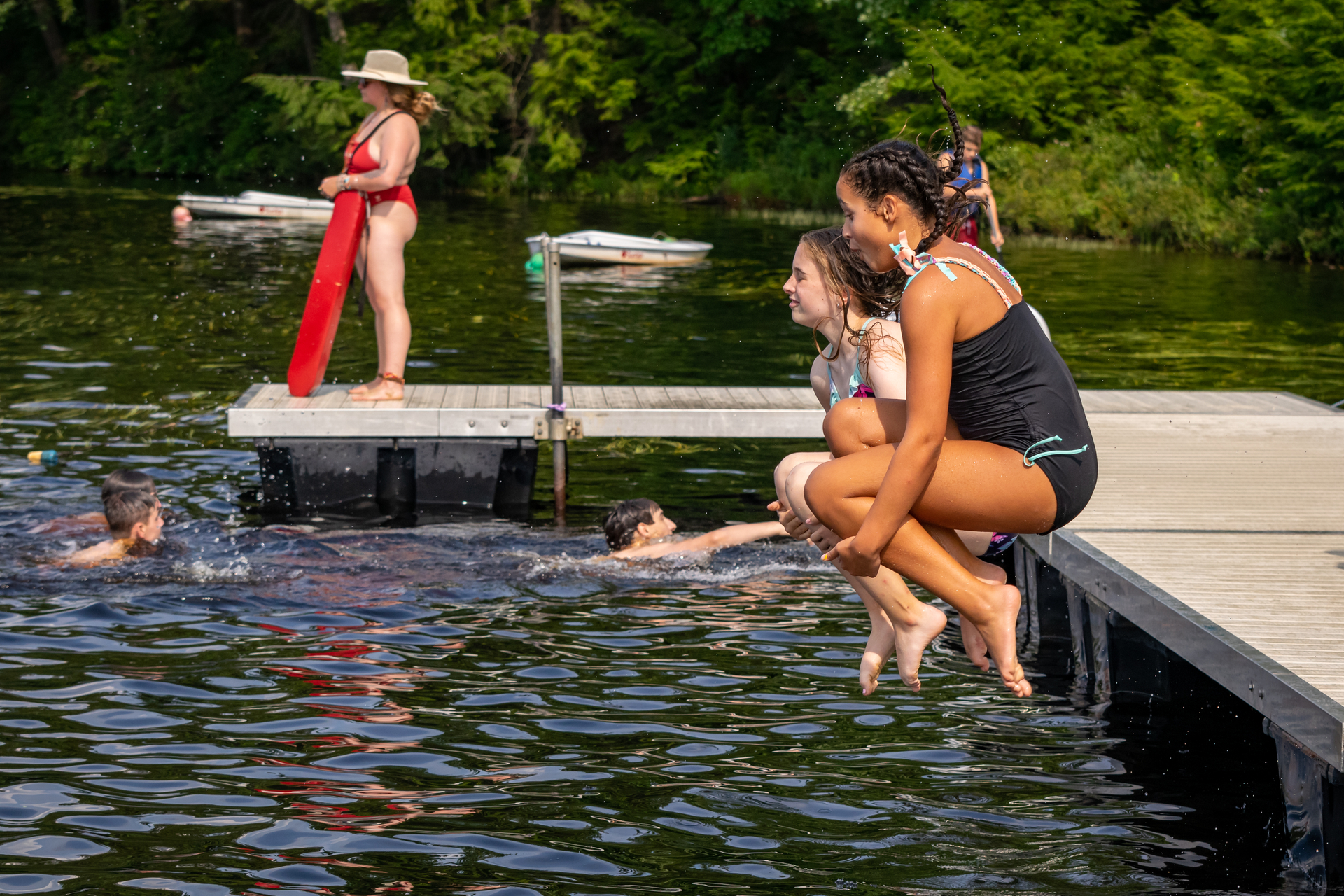 Wildwood Campers Jumping in to the Water