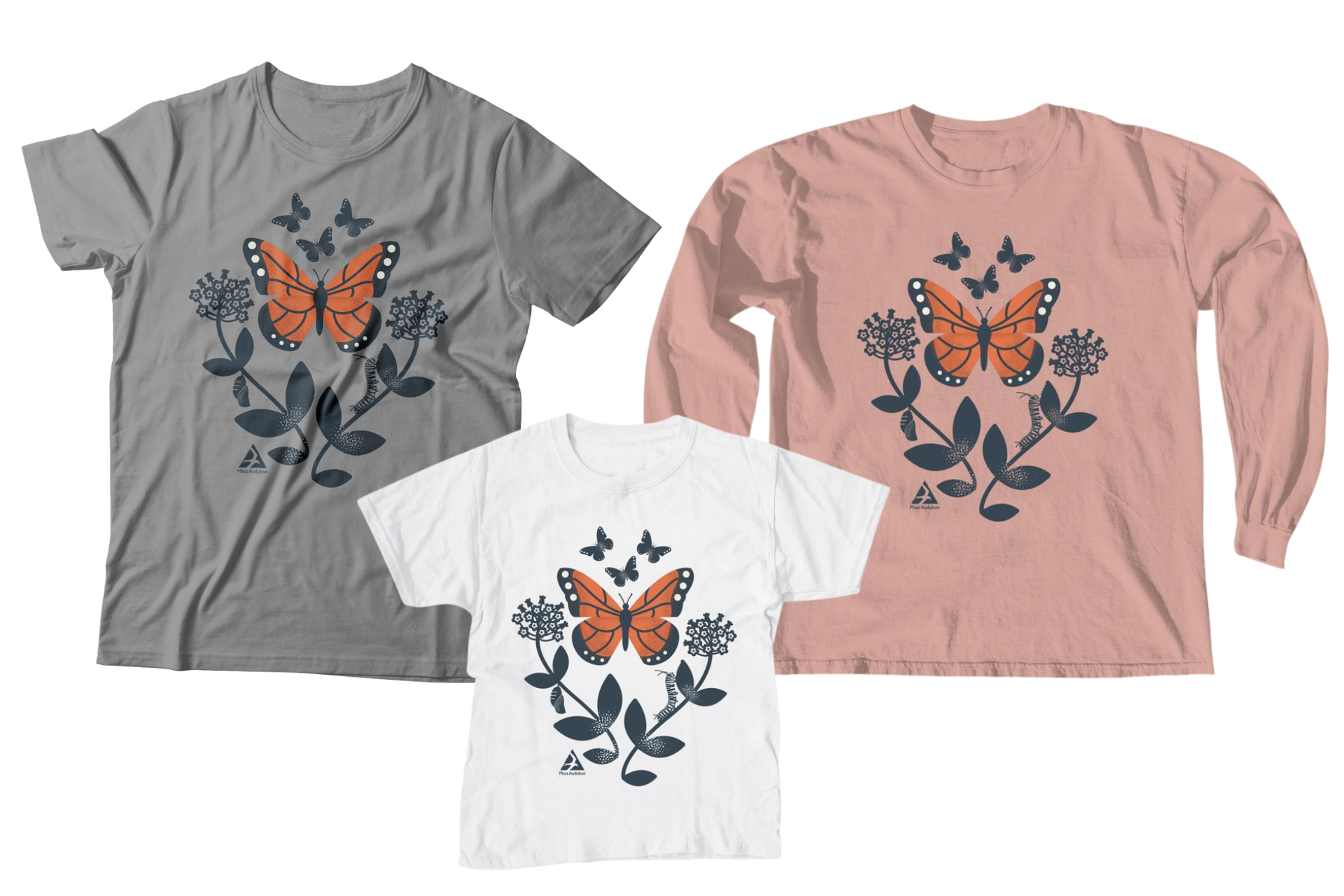 T shirts with monarch design