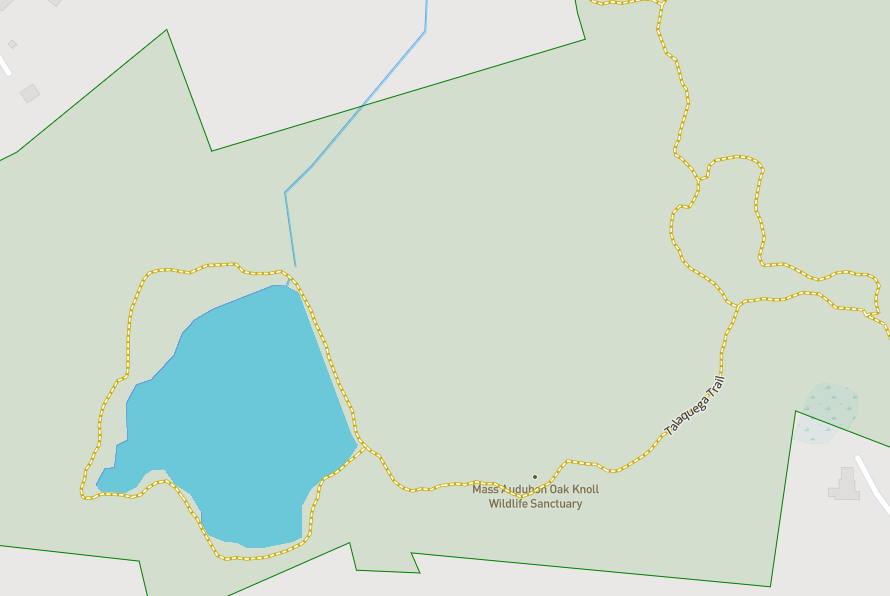 Close up of Oak Knoll digital Trail Map