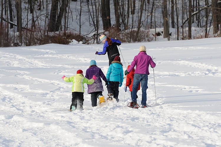 Group snowshoeing at Wachusett Meadow Wildlife Sanctuary © Gail Hansche Godin