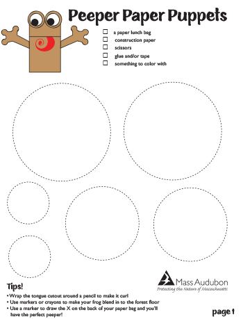 Spring peeper puppet template pg1