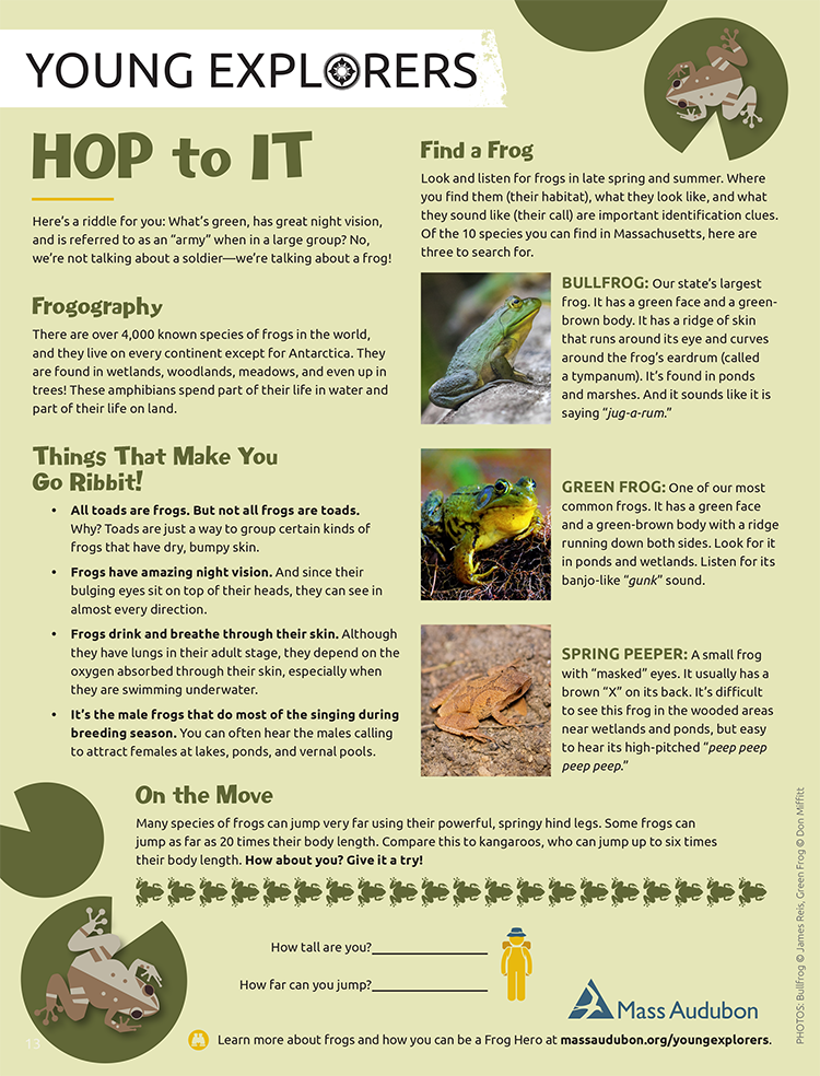 Young Explorers - Hop to It activity sheet