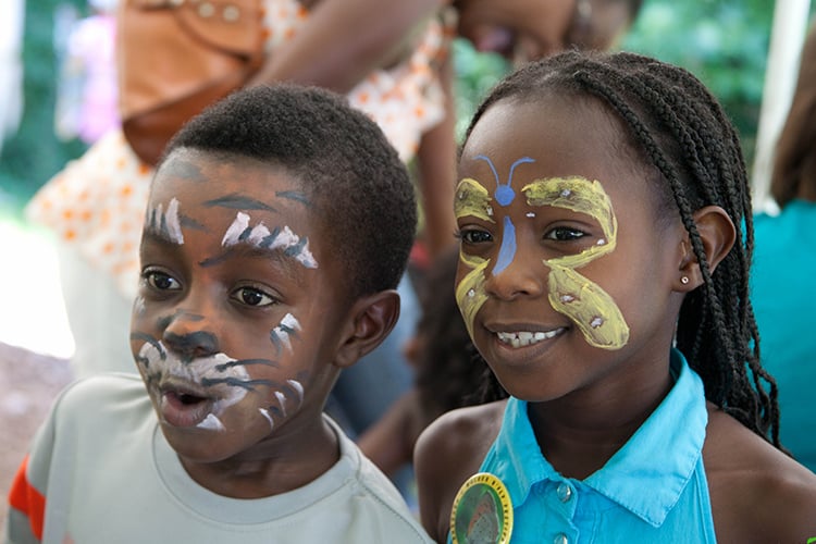 Kids with face paint at Butterfly Festival © K Higgins Photography
