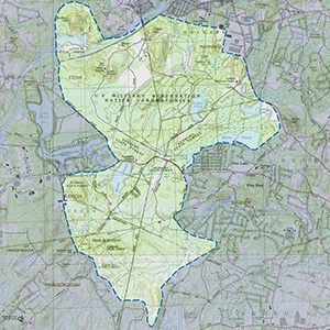 Map of the Assabet IBA site