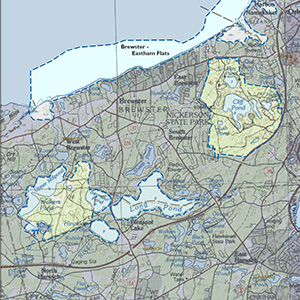 Map of the Brewster Ponds and Woodlands IBA site