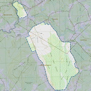 Map for the Cumberland Farms IBA site