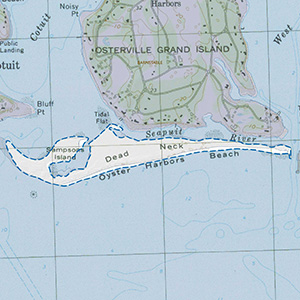 Map of the Dead Neck and Sampsons Island IBA site