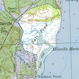 Map of the Ellisville Harbor IBA site
