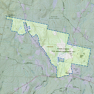 Map for the Eugene Moran Wildlife Management Area IBA site