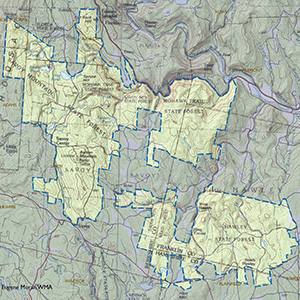 Map of the Hoosic Plateau IBA site