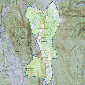 Map of the Konkapot and Agawam Marshes IBA site