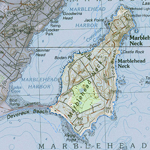 Map of the Marblehead Neck IBA site