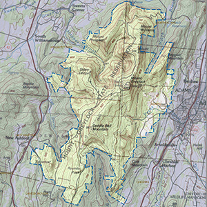 Map of the Mt. Greylock IBA site