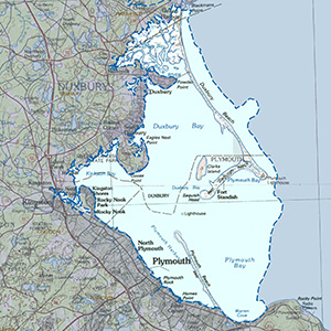 Map of the Plymouth and Duxbury Bays IBA site