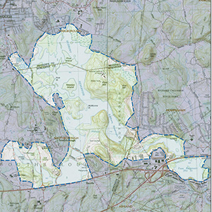 Map of the Sudbury and Foss Reservoirs IBA site