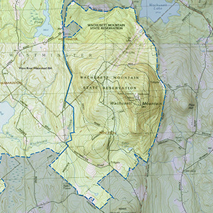 Map of the Wachusett Mountain IBA site