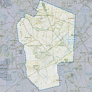 Map of the Wompatuck State Park IBA site